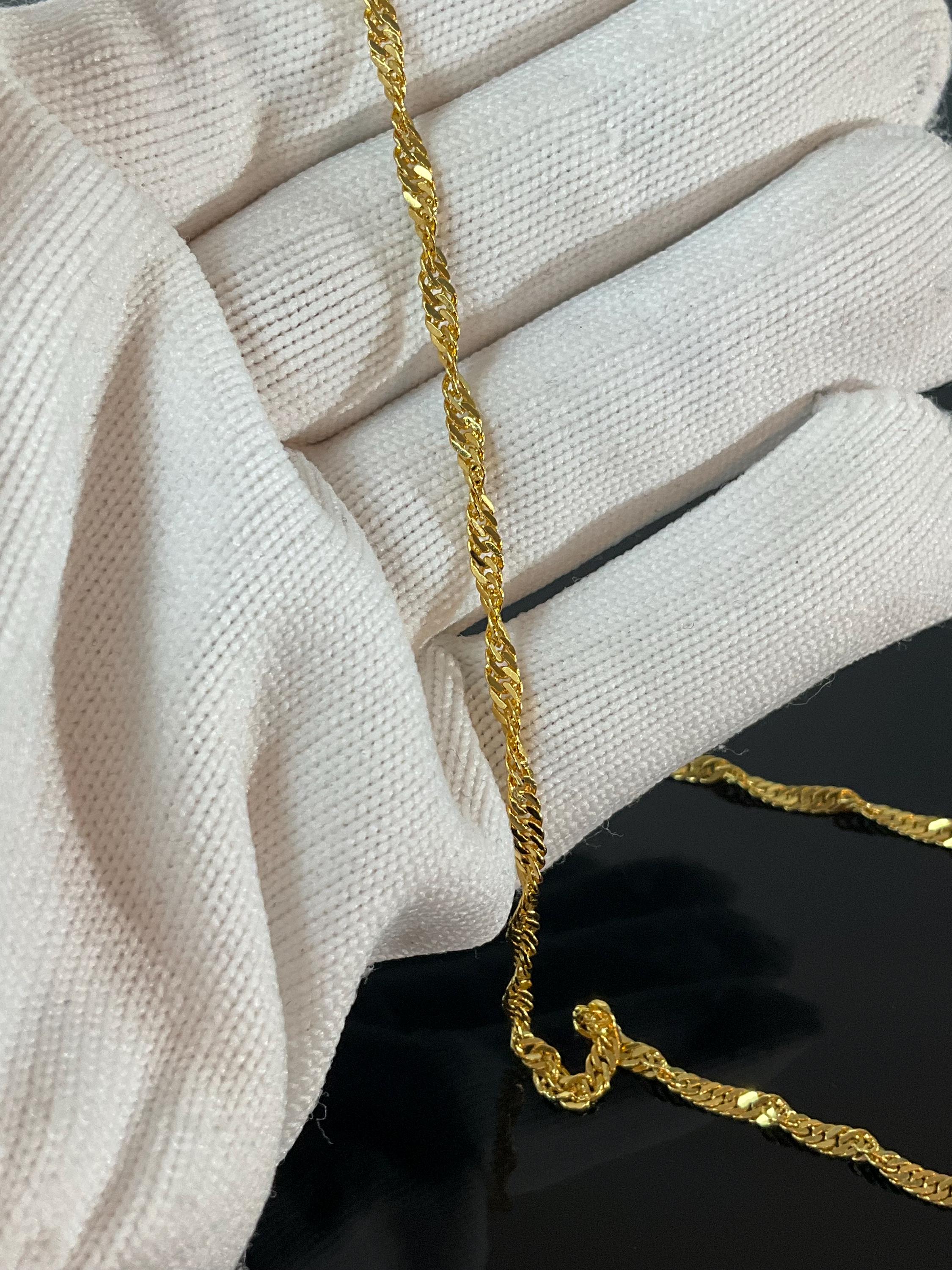 【ky9jm】Singapore 3mm (Gold) 45cm ky9jm】Singapore 3mm (Gold) 45cm 【公式通販】
