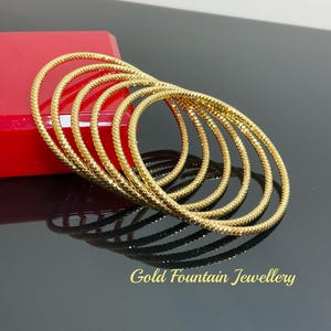 18K, 18Ct,  Sets Of Lady’s Gold Filled Bangles Bracelets, Size 2.4 Suitable For A Very Small Wrist  Ref:-524