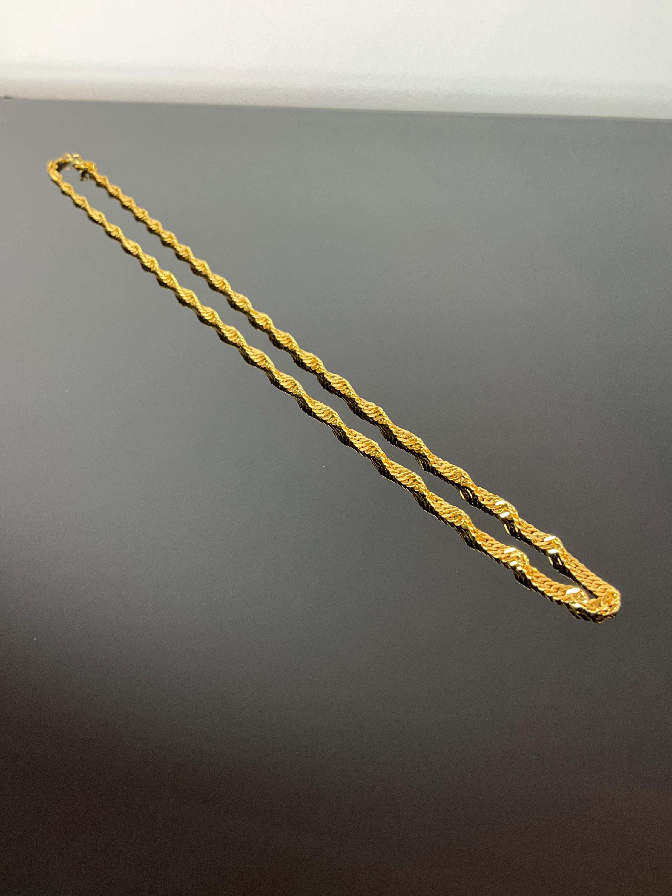ky9jm】Singapore 3mm (Gold) 45cm 【公式通販】