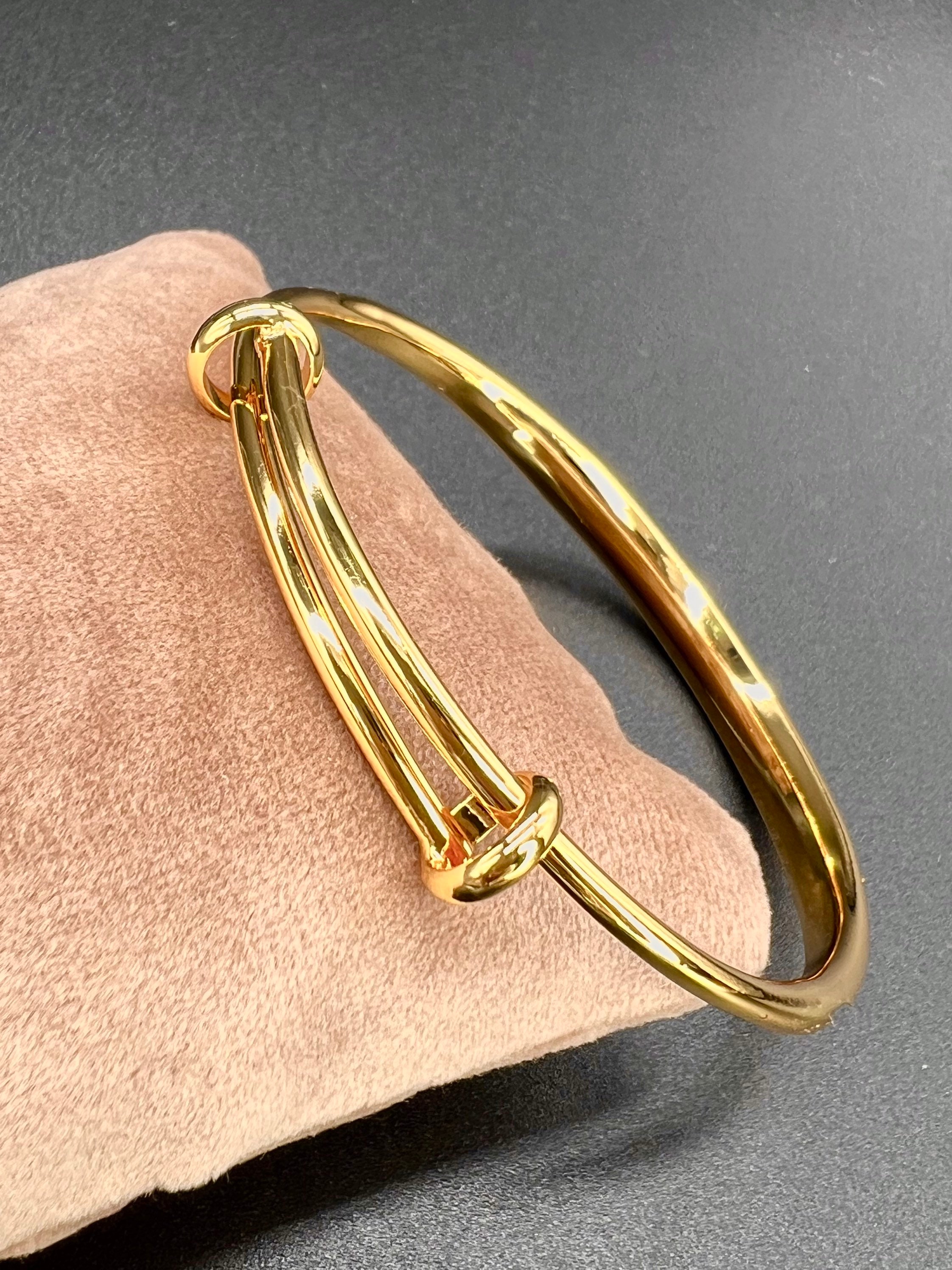 Ring 18k Armband Aus 18k Yellow Gold Filled - Massive Cuff/Bangle In Extra Large Größe 75mm Armband Gold - Foto 8