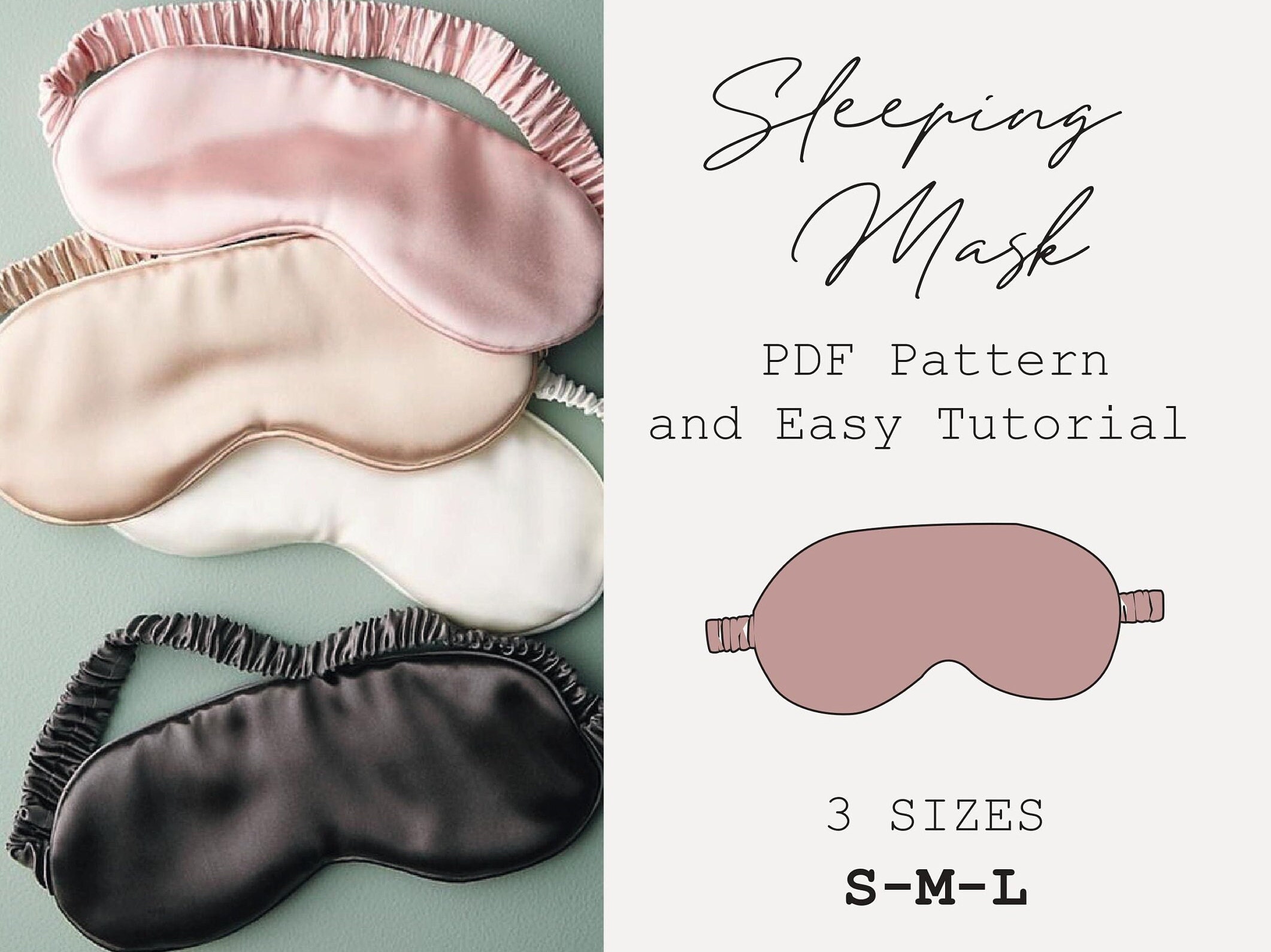 BEST SLEEPING MASK Eye Mask Easy Pdf for Woman Man - Etsy