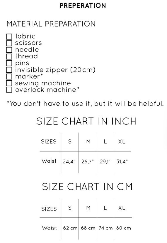 Topshop pants size chart 2025