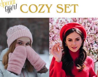 Winter Handschuh & French Beret Schnittmuster Set PDF Pattern