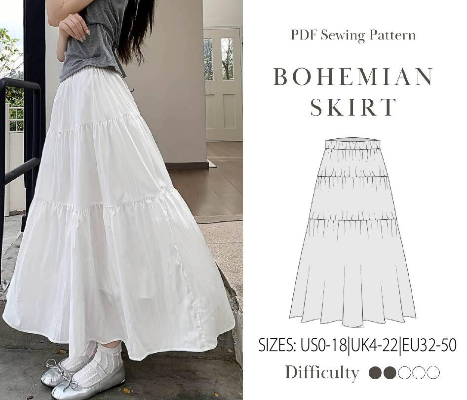 Tiered White Skirt - Etsy