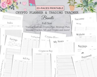 Kryptohandel Planer Bundle, Strategie Journal (Printable)