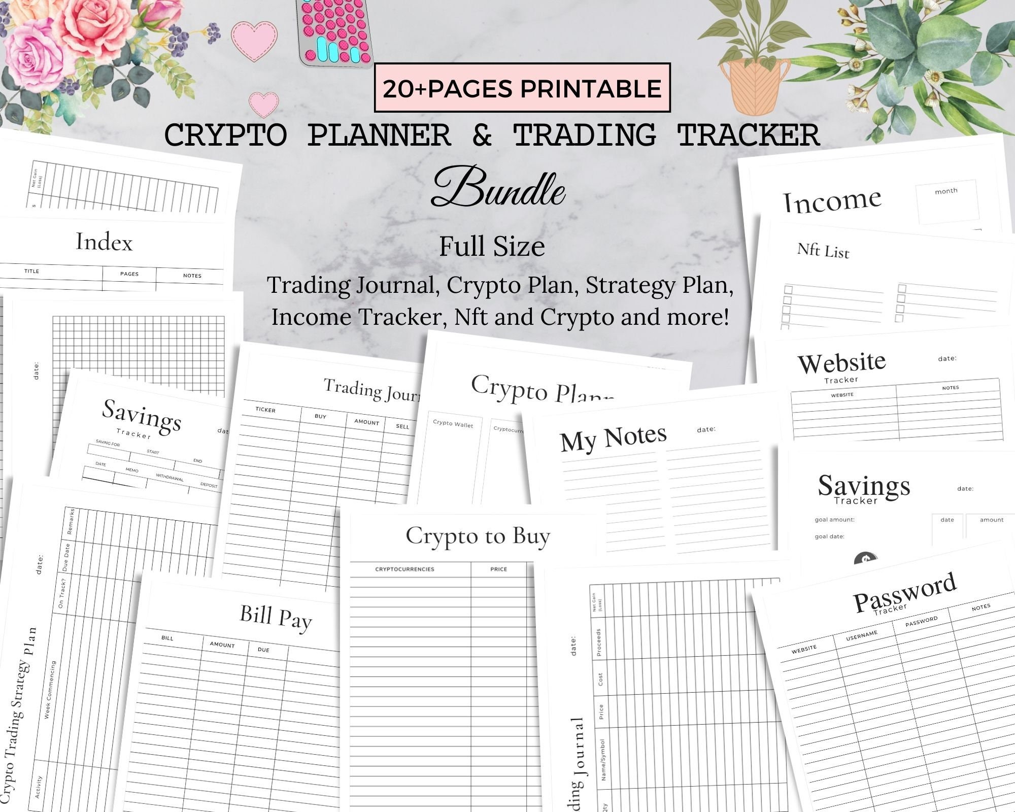 Crypto Planner Bundle, Printable Trading Tracker, Weekly Tracker, Strategy  Plan and Journal, Crypto Plan, Goal - Etsy Canada
