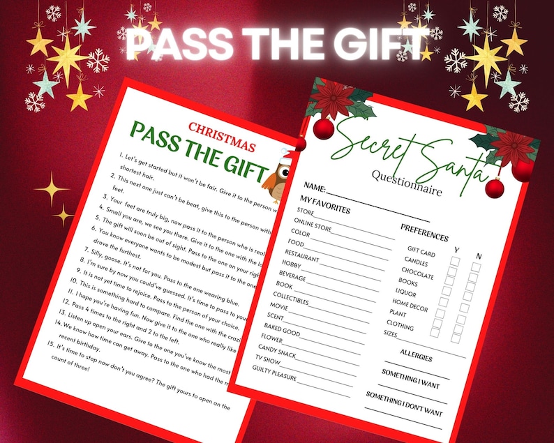 Red Christmas Pass the Gift Game - Il 794xN.5537107689 1pyc 