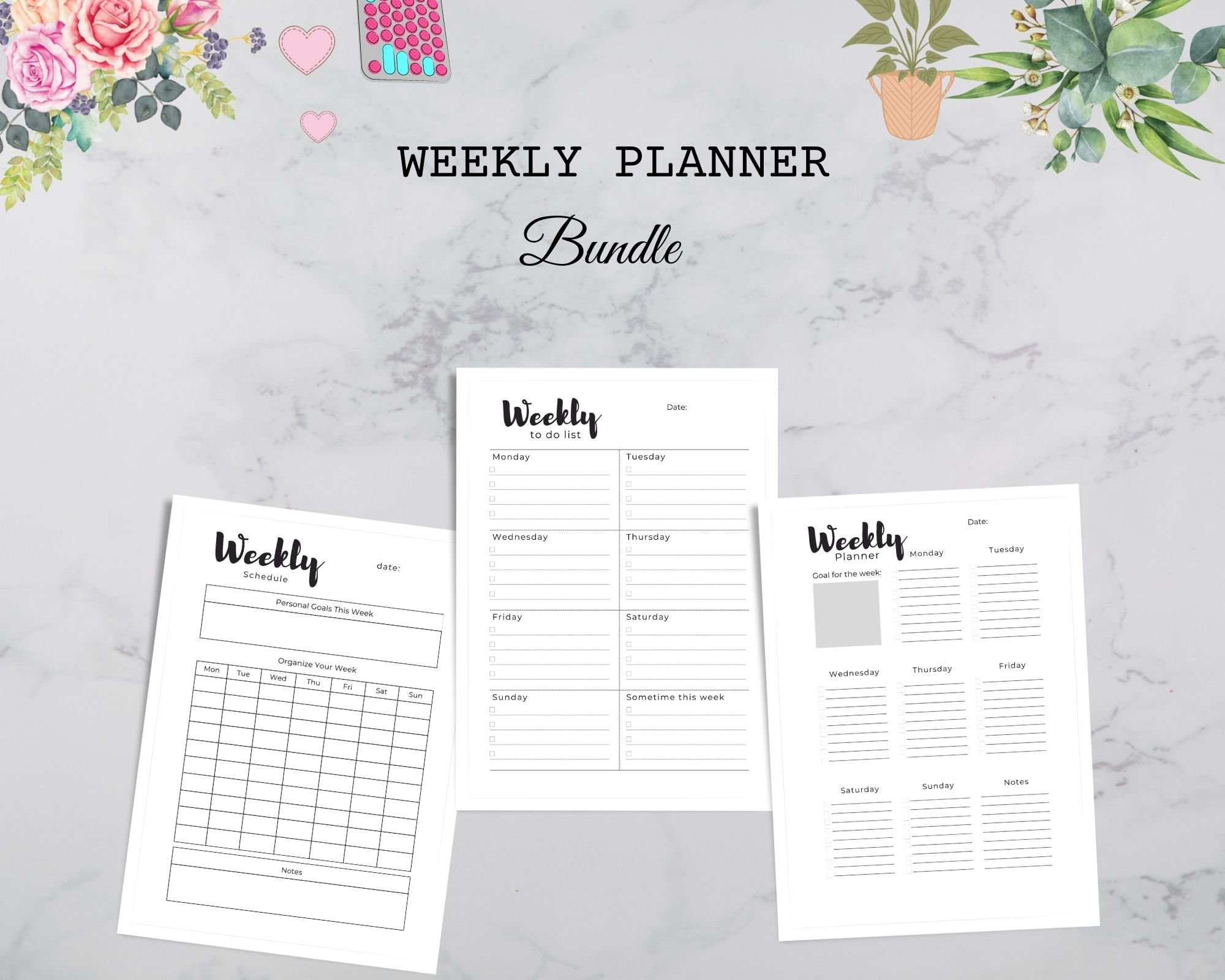 Mini Happy Planner Inserts Bundle, Minimalist Planner (PDF Download) - Etsy
