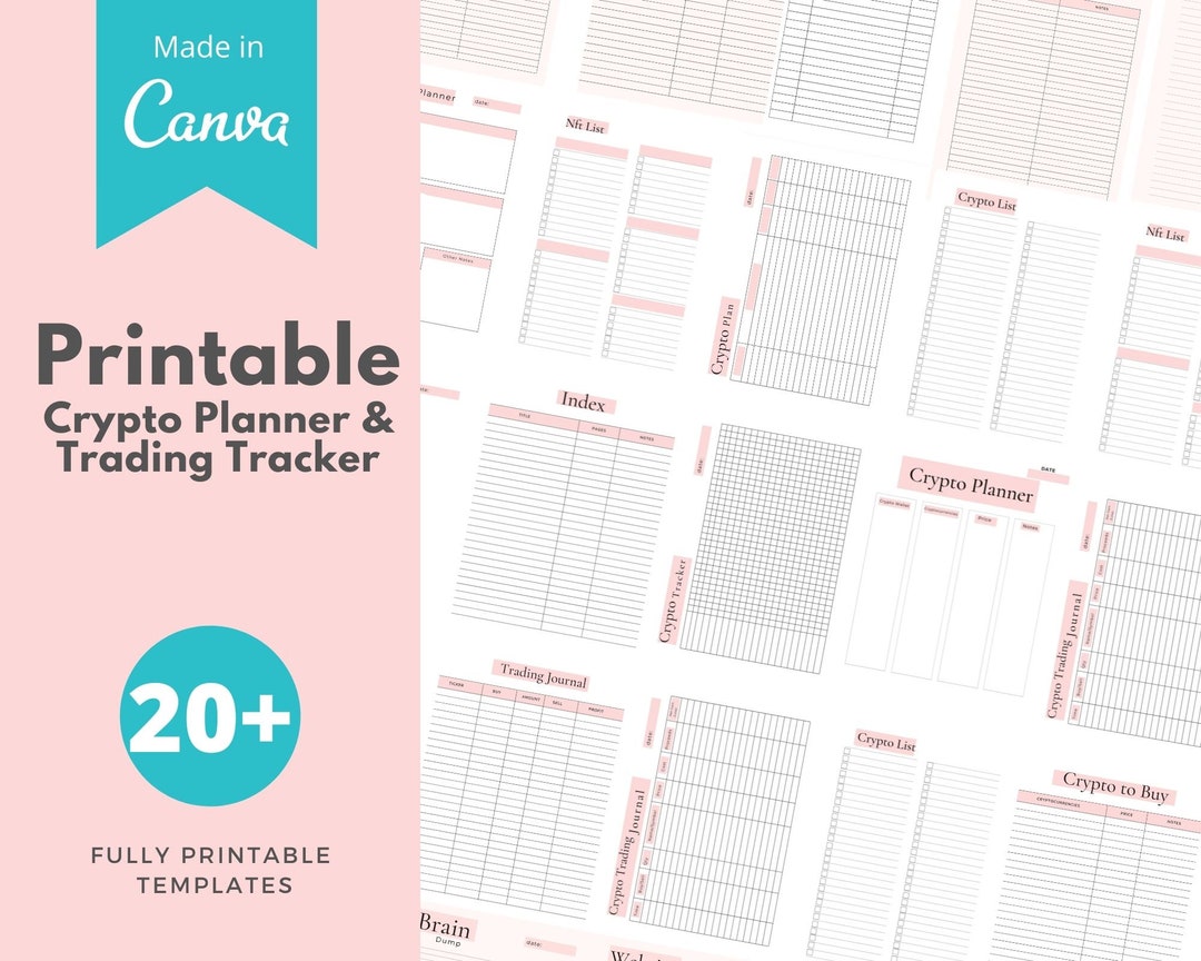 Blush Pink Crypto Planner Bundle, Printable Trading Tracker, Weekly Trading  , Crypto Tracker, Trading Strategy Plan and Journal, Crypto Plan - Etsy