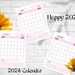 Pastel Pink Cute Illustrative 2024 With Notes Calendar A4 PDF - Etsy