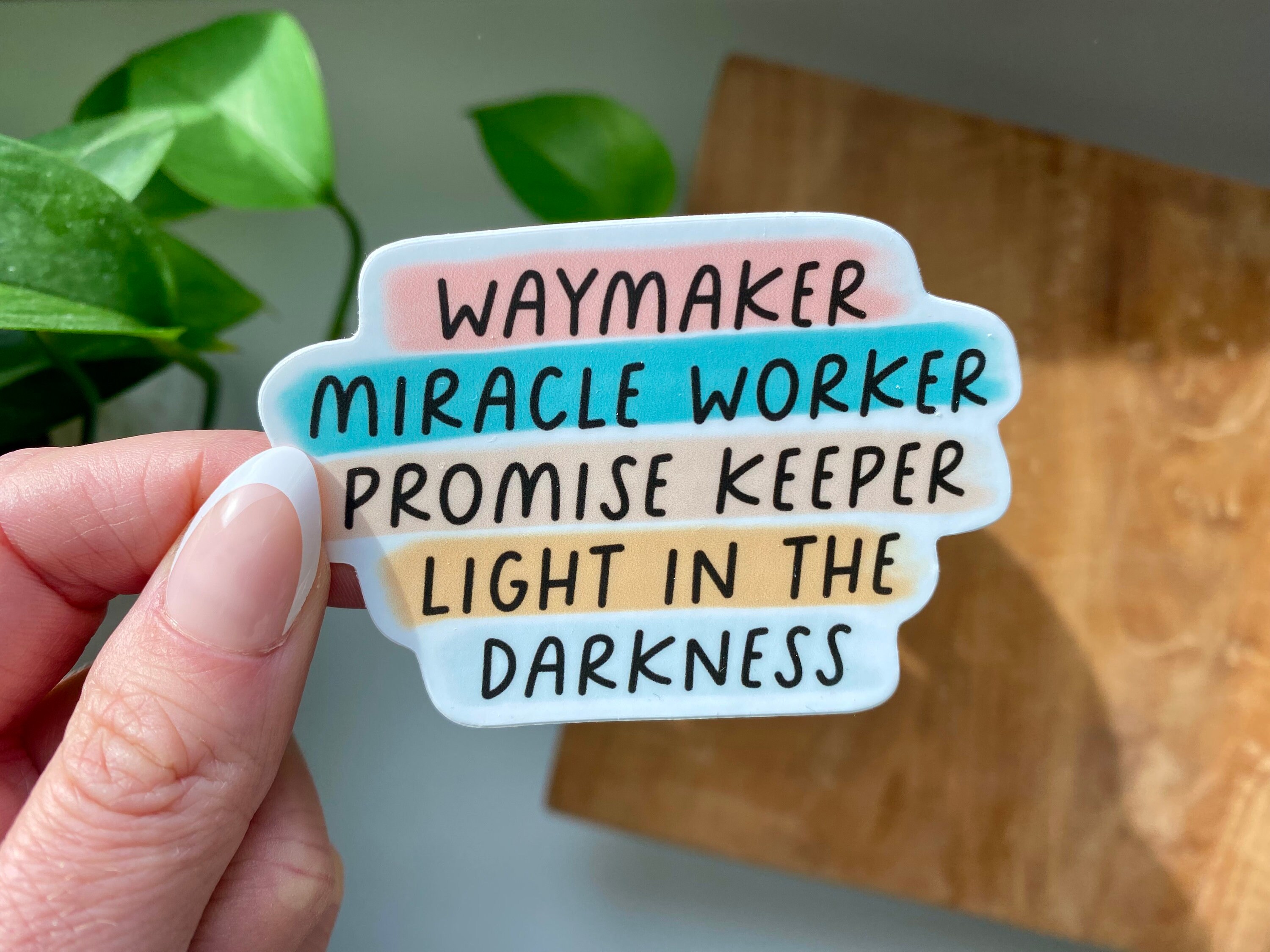 Waymaker Sticker | Miracle Worker Sticker | Christian Sticker | Laptop ...