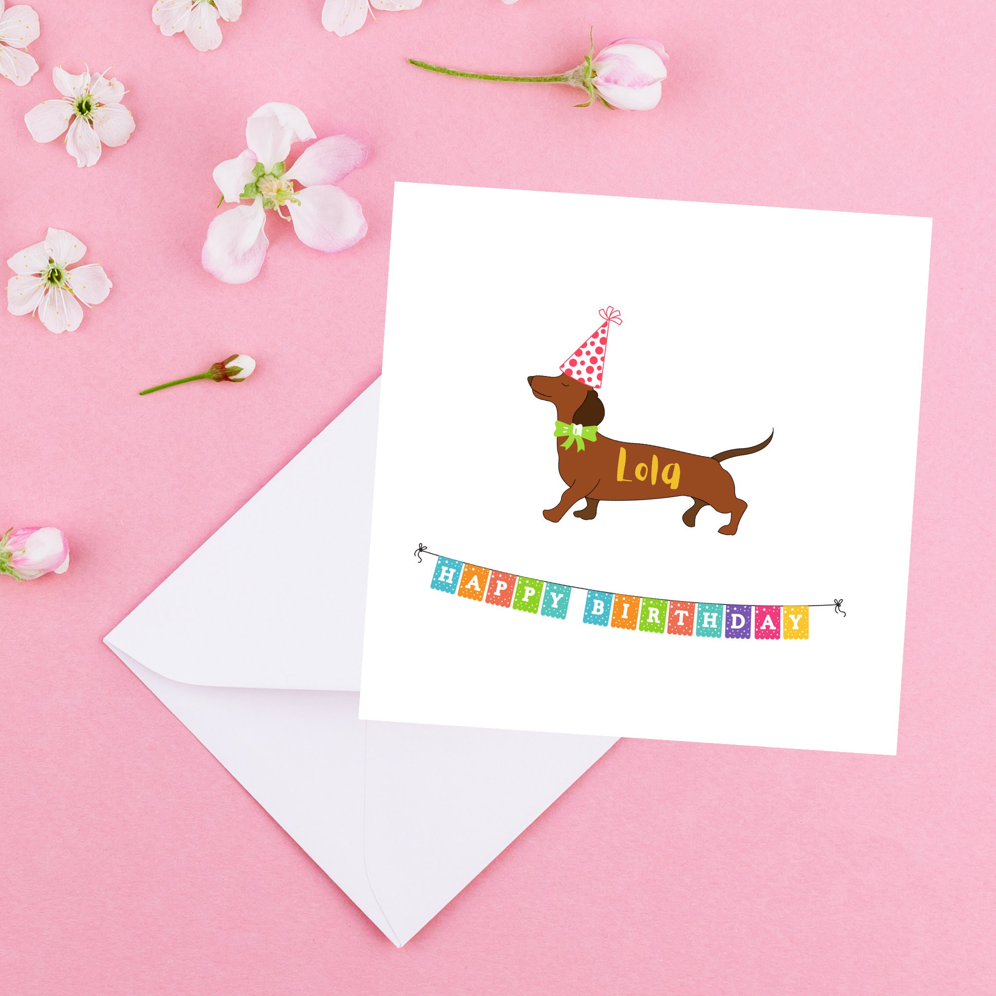 Personalised Sausage Dog Birthday Card Sausage Dog Cards Etsy UK