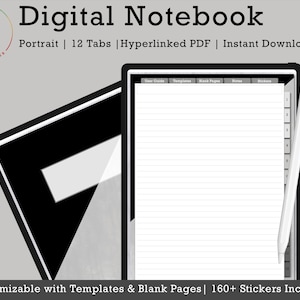 Carnet numérique | Bonnes notes | PDF hyperlien | Pour iPad et lecteurs PDF | Modèles vierges | Thème minimal