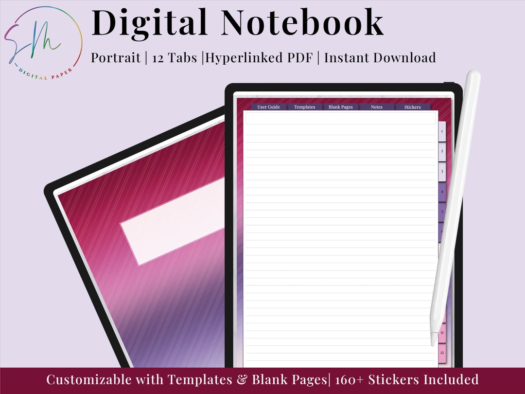Digital Notebook | Goodnotes | Hyperlinked PDF | for iPad & PDF Readers ...