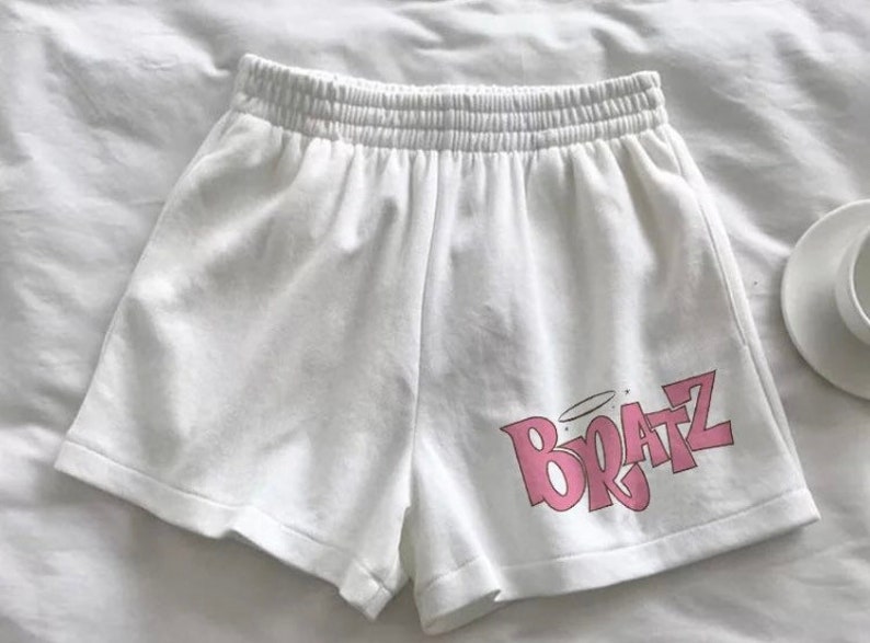 Black & White Y2K “BRATZ” summer shorts  for women 