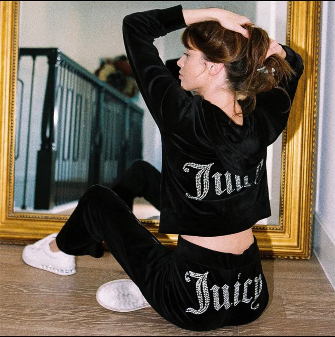 ♡juicy couture♡ベロア ブラック 黒 Y2K セットアップ