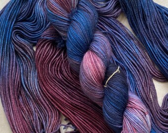 Handgeverfd 4-laags garen | Klaar voor verzending | Garen | Superwash | Veelkleurig| Garen | Sokkengaren | DK | Vingeren | Melkweg!