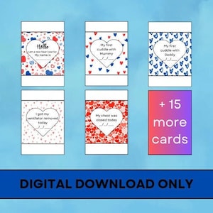 Cartões de marcos CHD: download instantâneo para novos pais - comemore cada passo