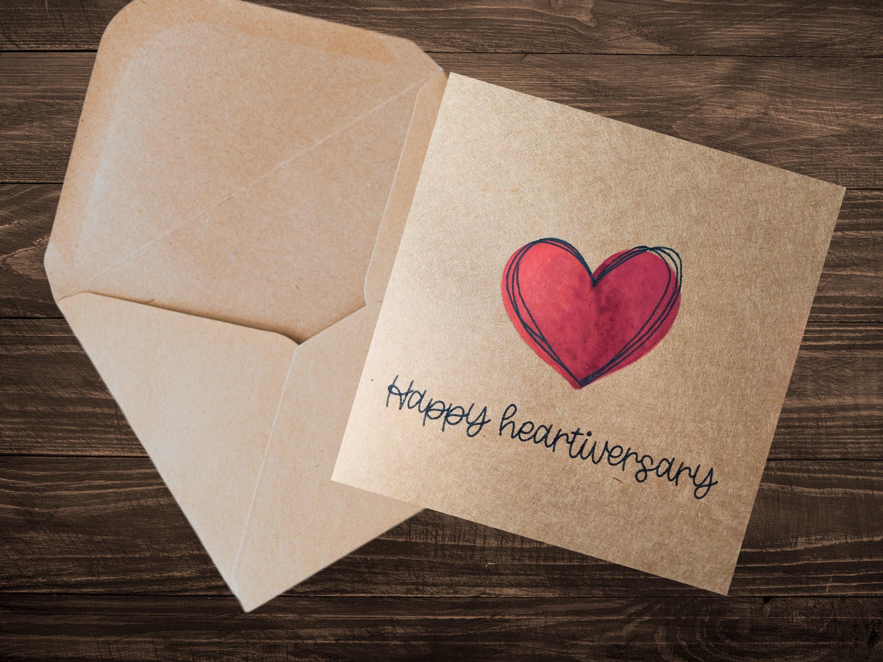 Aesthetic Inspired Happy Heartiversary Card - CHD Awareness, Gift