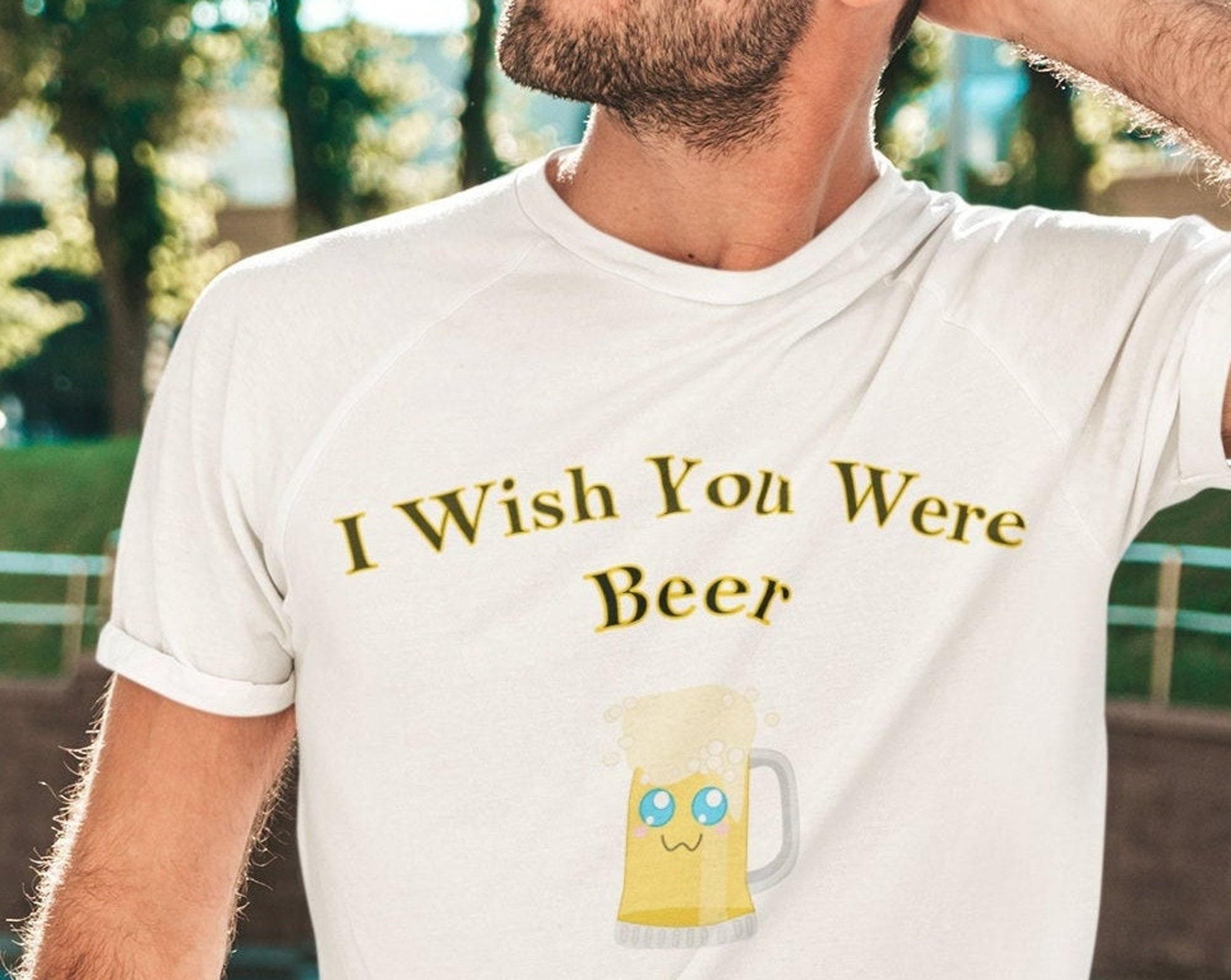 Discover Funny T-shirt | I wish you were Beer Art