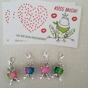 4 Glücksbringer Frosch mit Karten