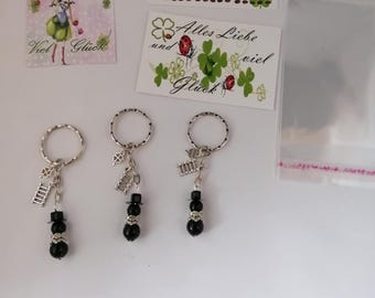 3 deshollinadores con tarjeta y etiqueta para bolsa con idea de regalo de papel de aluminio