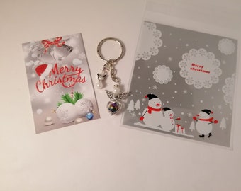 Ange gardien avec petit ours polaire, carte, feuille cadeau, petits cadeaux à Noël, idée cadeau porte-clés