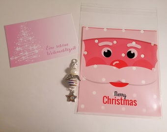 Ange gardien avec strass, carte, feuille cadeau, petits cadeaux à Noël, idée cadeau de porte-clés