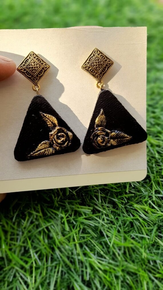 Buy Customized Floral Name or Any Alphabets Customized Earrings