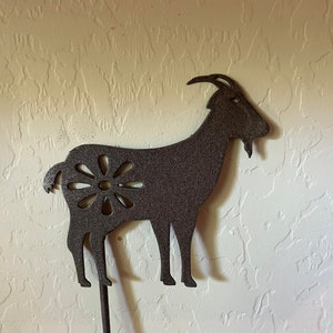 Metal Goat Garden Stake