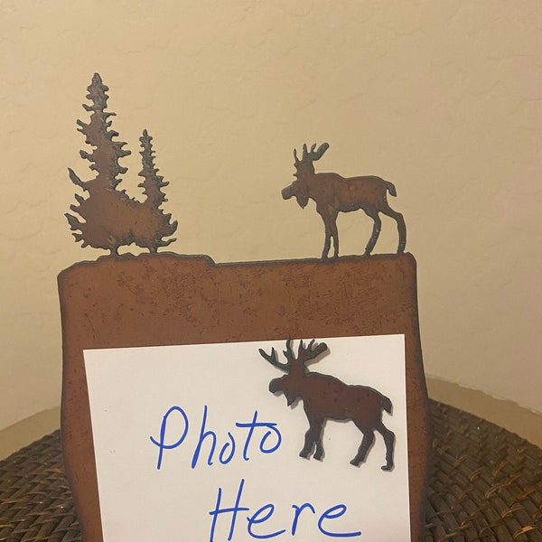 Metal Moose Photo Frame