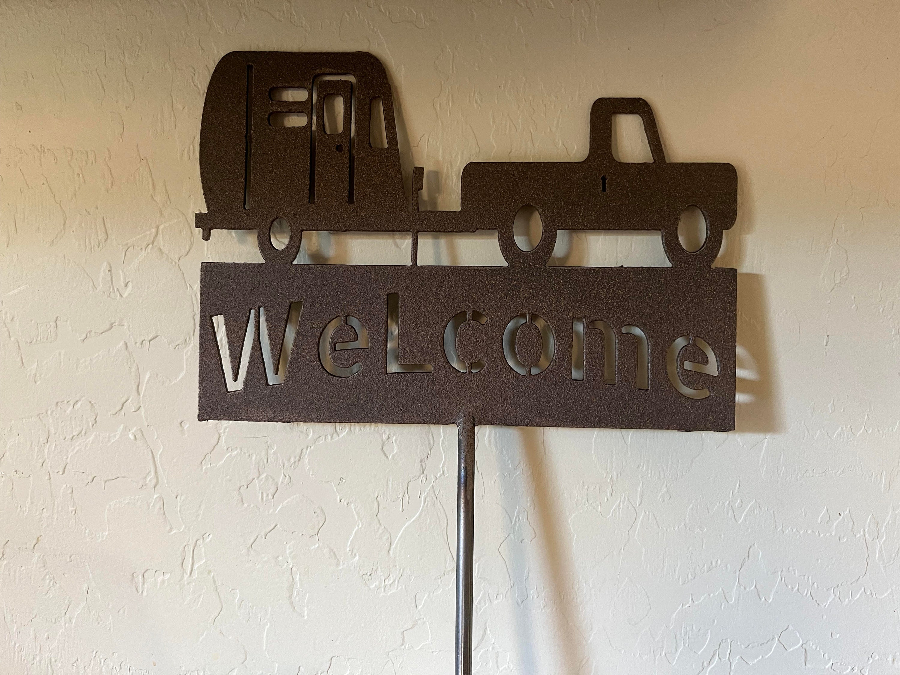 Truck & Trailer Camper Garden Stake