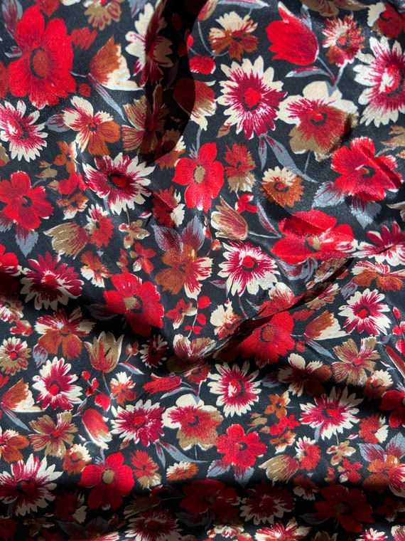 belted granny dress floral patterned, 80s 90s vin… - image 5