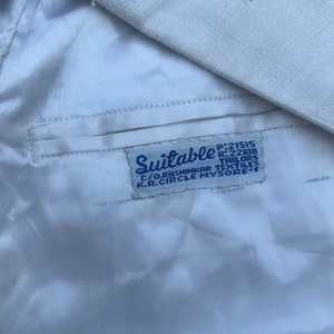 90s Vintage Blazer White Silk Oversized Double Breasted