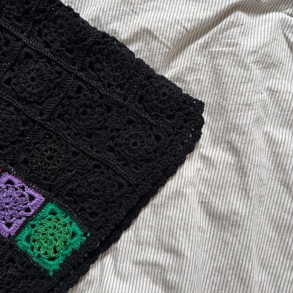 Vintage Granny Square Patchwork Crochet Sweater M… - image 6