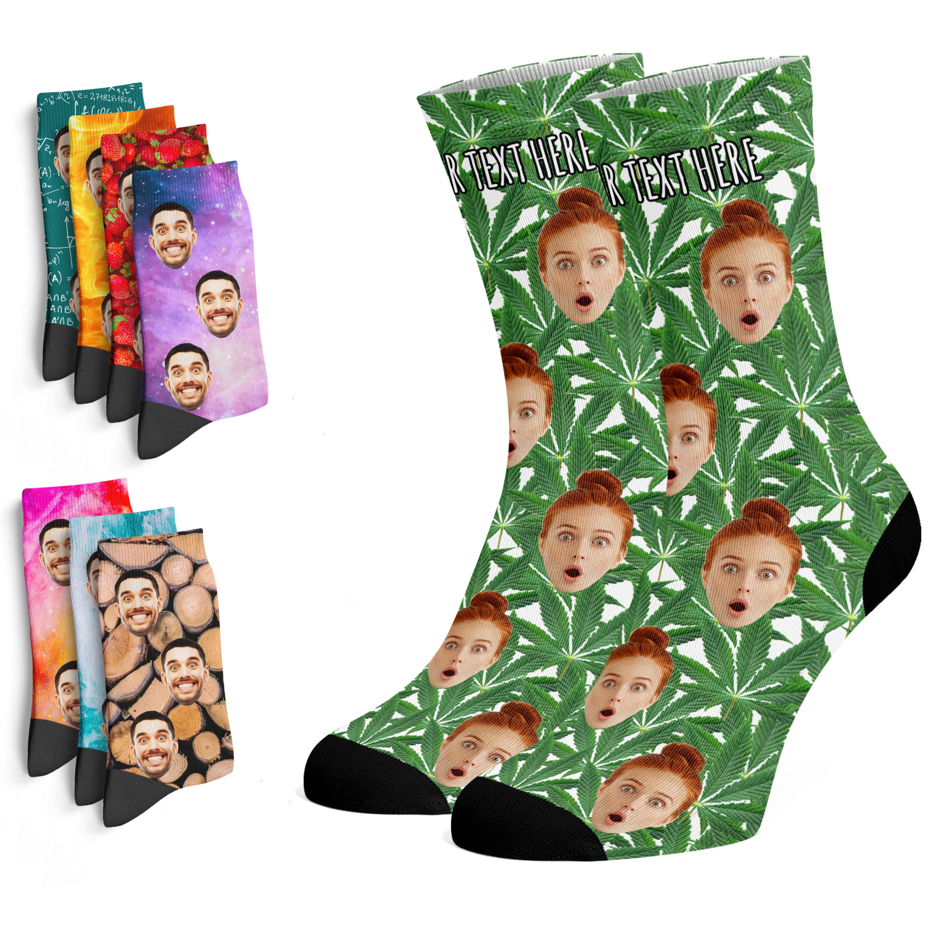 Personalized Sock W Photo for Men & Women 9 Color Themes Etsy