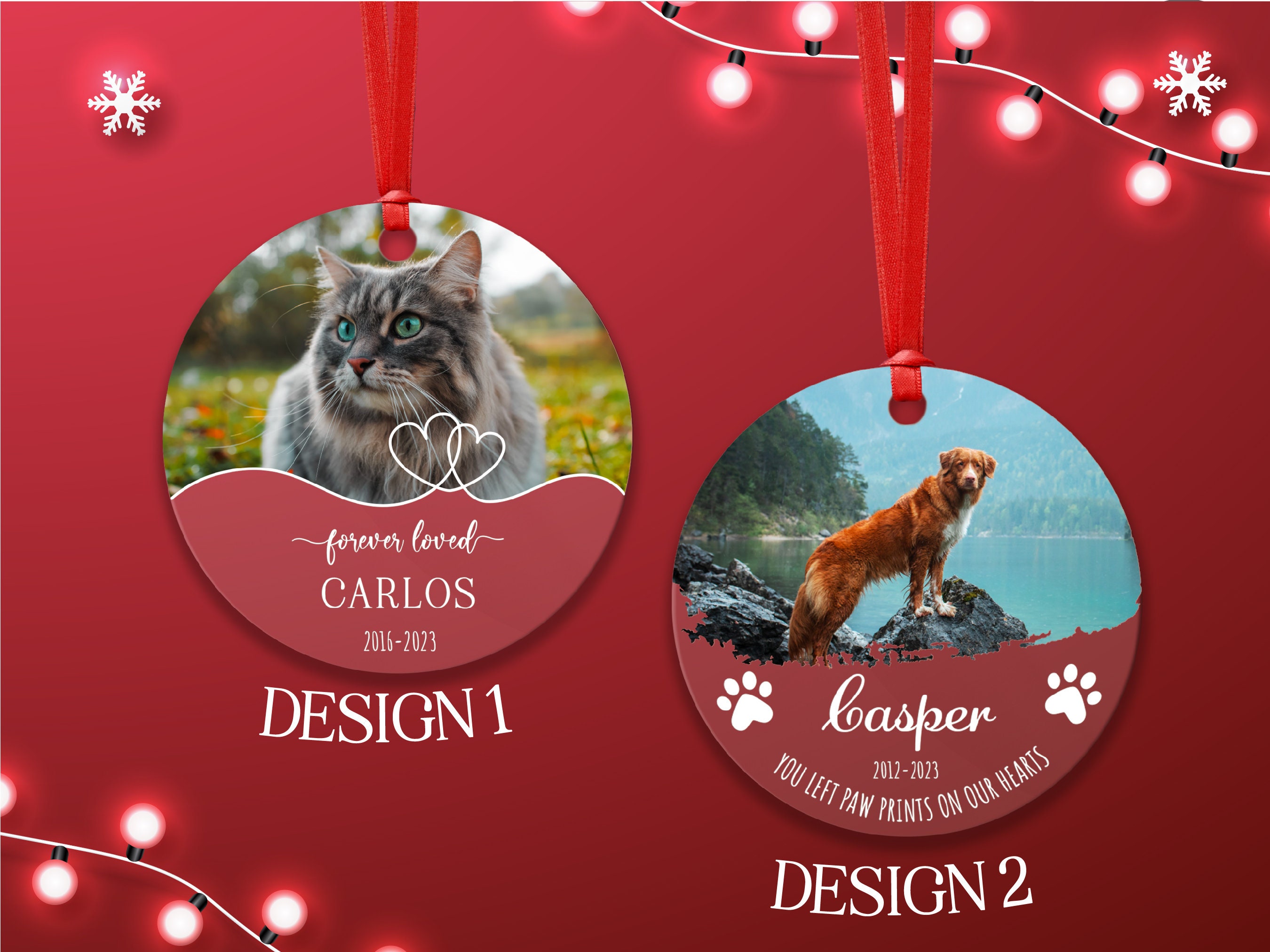 Personalized Memorial Dog Acrylic Ornament - Upload Photo