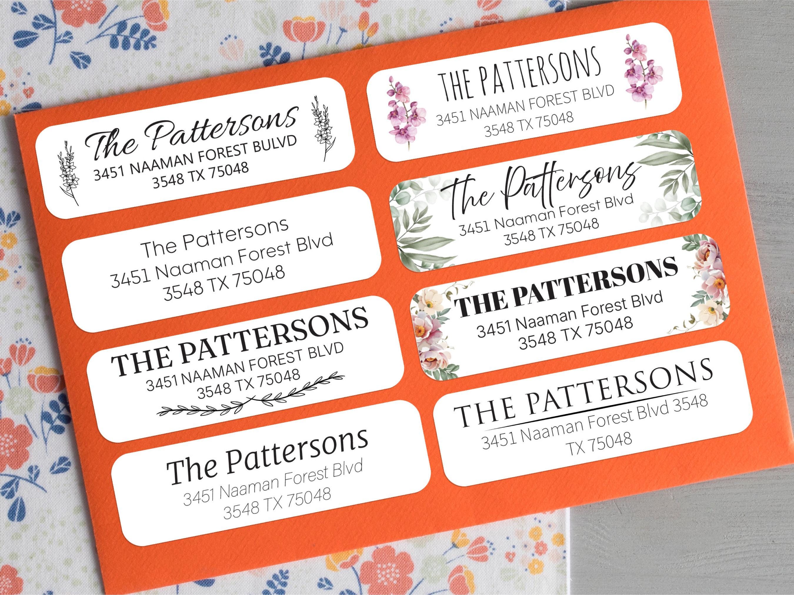 Personalized Return Address Labels - 8 Designs - Custom Address ...