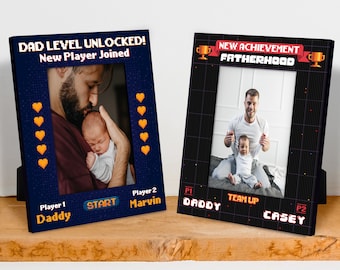 First Father's Day Picture Frame, First Father's Day Gift From Baby Boy, Baby Girl, Personalized First Father's Day 2024, New Dad Gift