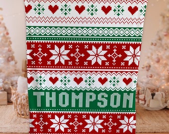 Merry Christmas Blanket | 3 Sizes, 9 Designs | Customizable Fleece Christmas Blanket - Christmas Gifts for Mom, Dad, Her, Him