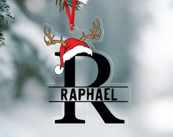 Personalized Christmas Name Letter Ornament 2024, Custom Christmas Tag, Stocking Tag, Custom Cookie Name Ornament, Kids Ornament