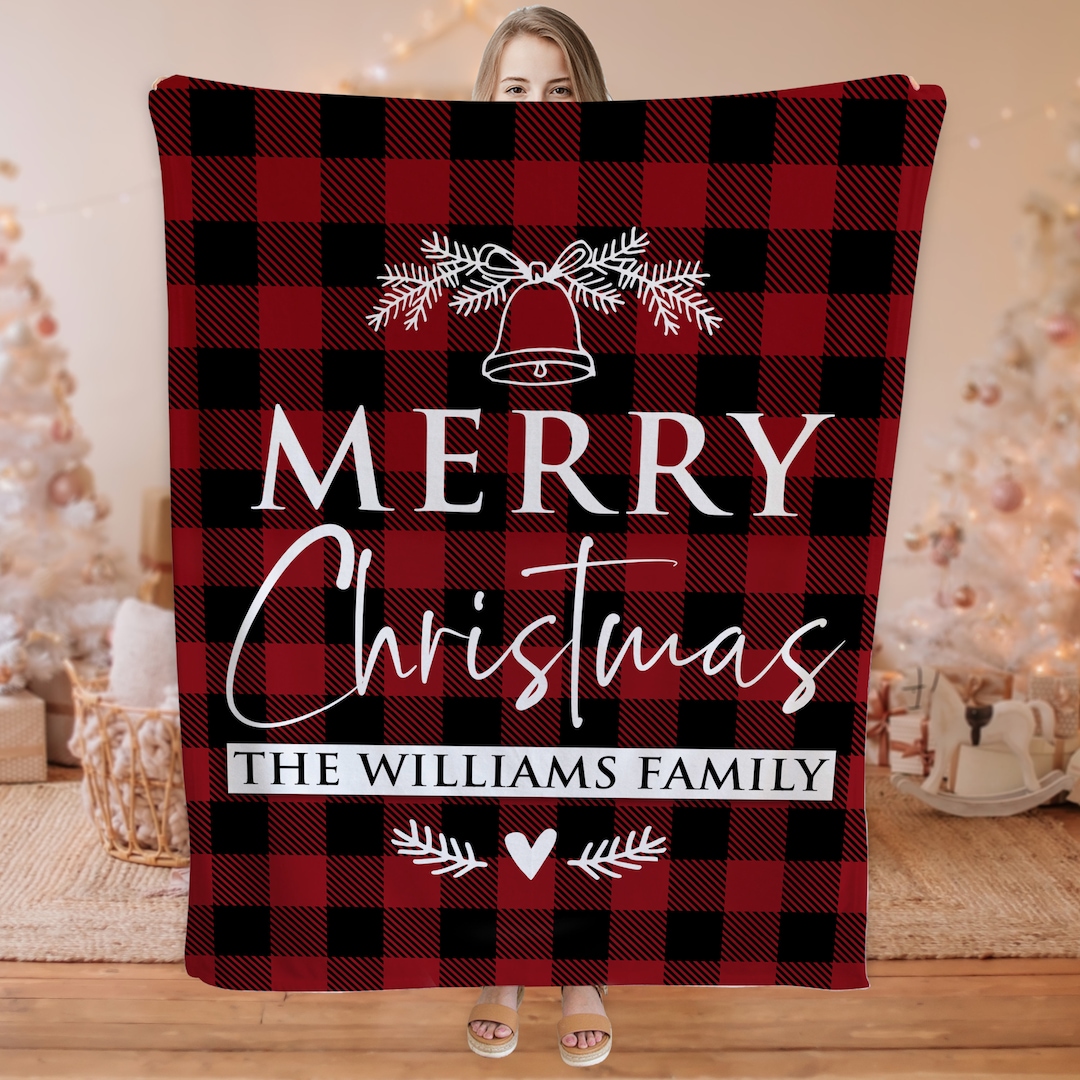 Merry Christmas Blanket 3 Sizes, 9 Designs Customizable Fleece