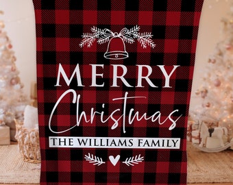 Merry Christmas Blanket | 3 Sizes, 9 Designs | Customizable Fleece Christmas Blanket - Christmas Gifts for Mom, Dad, Her, Him