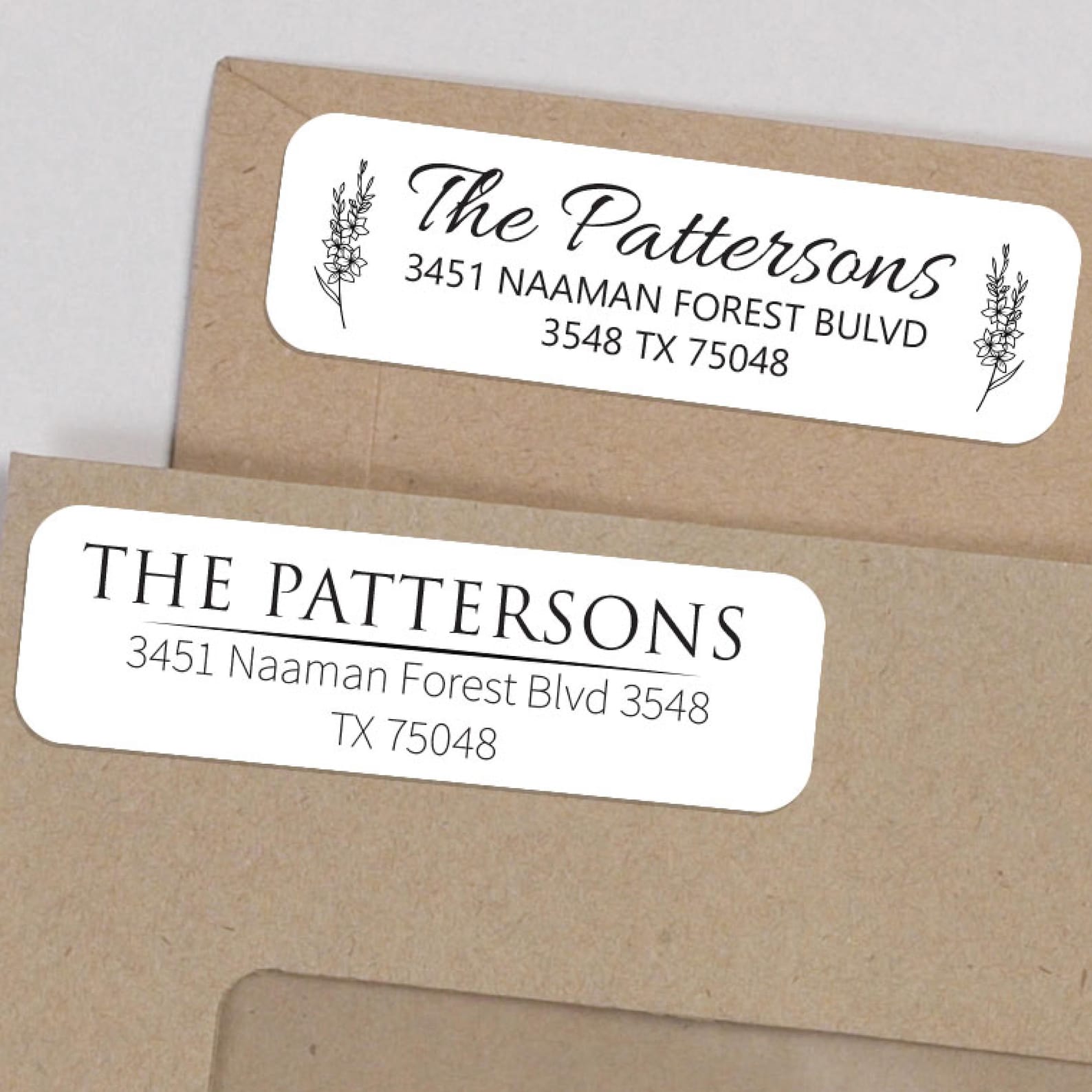 Personalized Return Address Labels - 8 Designs - Custom Address ...