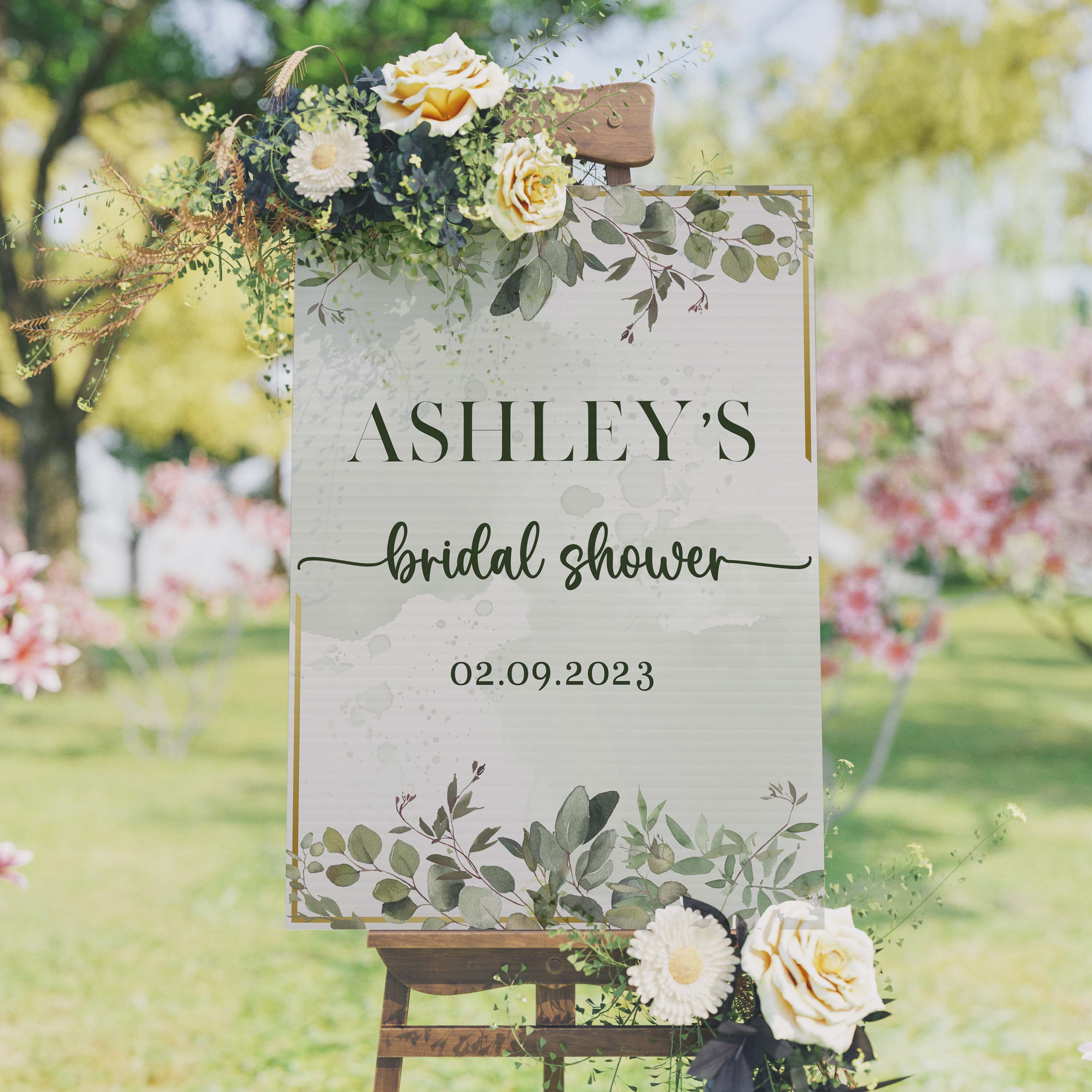Personalized Bridal Shower Welcome Sign, Bride to Be, Wedding Shower ...