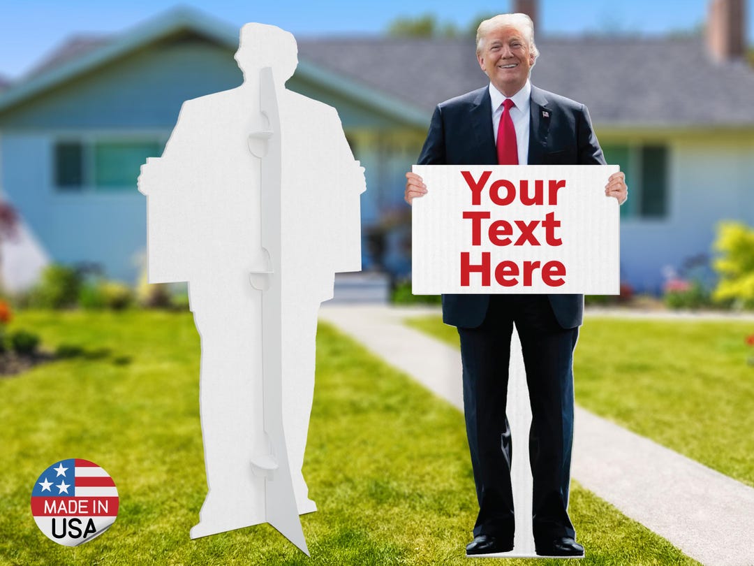 Donald Trump Life Size Cutout Cardboard Figure, Funny Props Party Decor ...