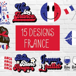 SVG en Français | SVG France, Fête Nationale Française, Jour de la Bastille, 14 juillet, Fichier svg Français, Cricut Français, jpg, png