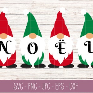Gnomes de Noël | SVG Noël en Français, Fichier Cricut de Noël en Français, PNG en français, Gnomes de Noël,