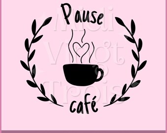 Coffee SVG in french, Coffee quotes in French, Cricut files in french, svg, png, jpg, eps, cricut silhouette cutting file