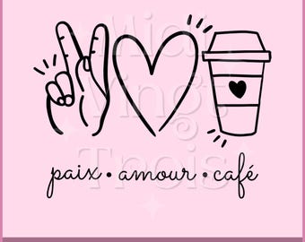 Coffee SVG in french, Coffee quotes in French, Cricut files in french, svg, png, jpg, eps, cricut silhouette cutting file